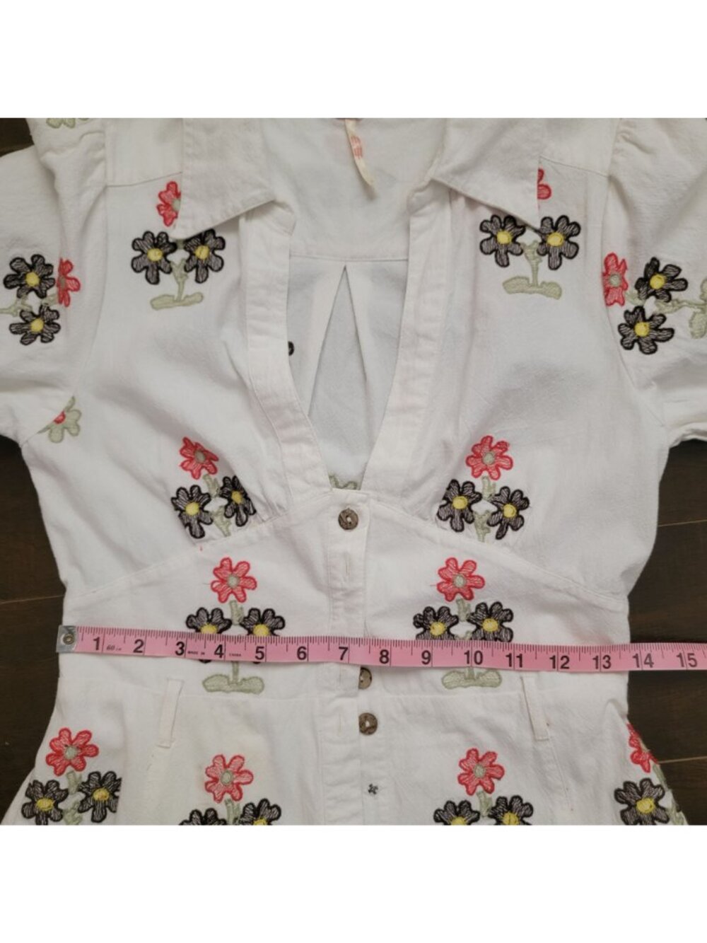 Free People Piru Midi Dress Embroidered Boho Vintage Festival Fairy Womens 0 - Picture 9 of 11